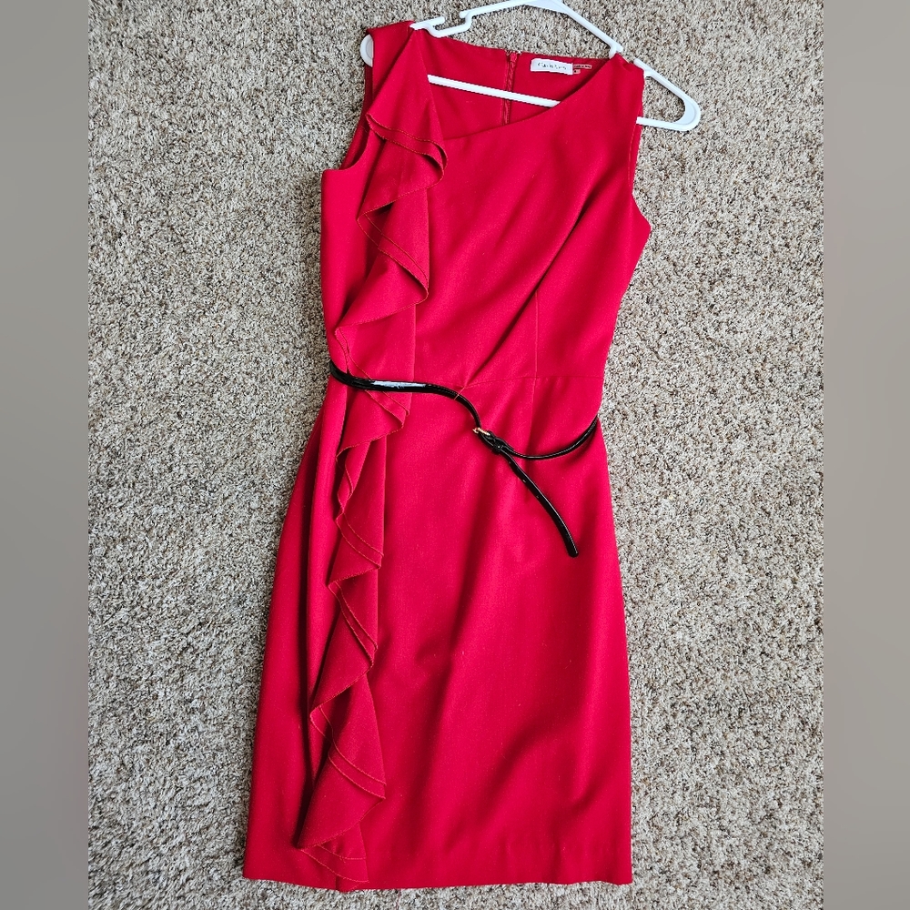 Calvin Klein red dress size 6